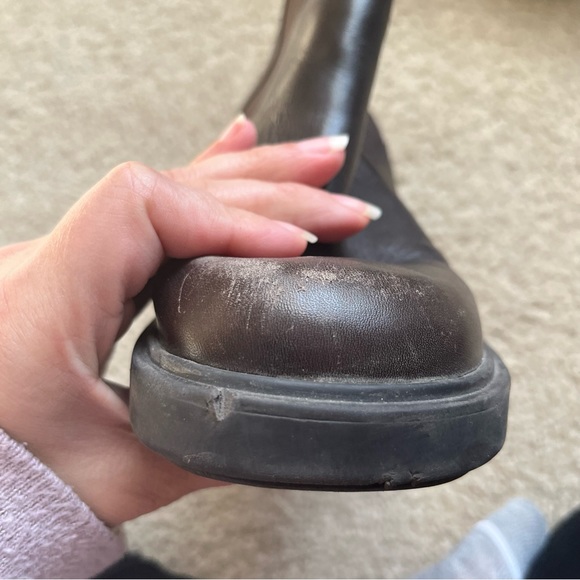 Calvin Klein | Ankle Chunky Brown Boots - Picture 7 of 11